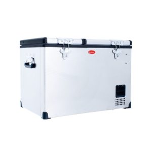SnoMaster - 56L Dual Compartment Stainless Steel Fridge/Freezer AC/DC