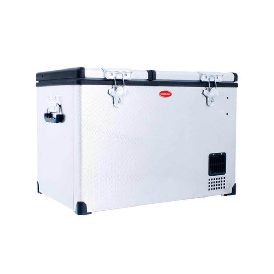 SnoMaster - 56L Dual Compartment Stainless Steel Fridge/Freezer AC/DC