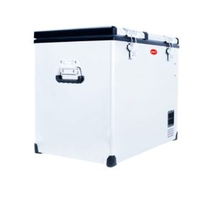 SnoMaster - 72L Dual Compartment Stainless Steel Fridge/Freezer AC/DC