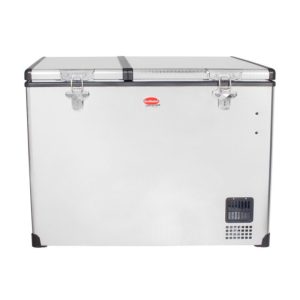 SnoMaster - 85L Dual Compartment Stainless Steel Fridge/Freezer AC/DC