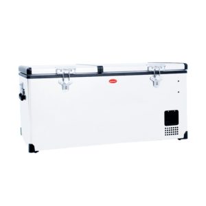 SnoMaster - 92.5L Dual Compartment Stainless Steel Fridge/Freezer AC/DC