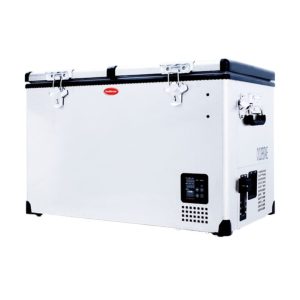 SnoMaster - 81.5L Dual Compartment Stainless Steel Fridge/Freezer AC/DC
